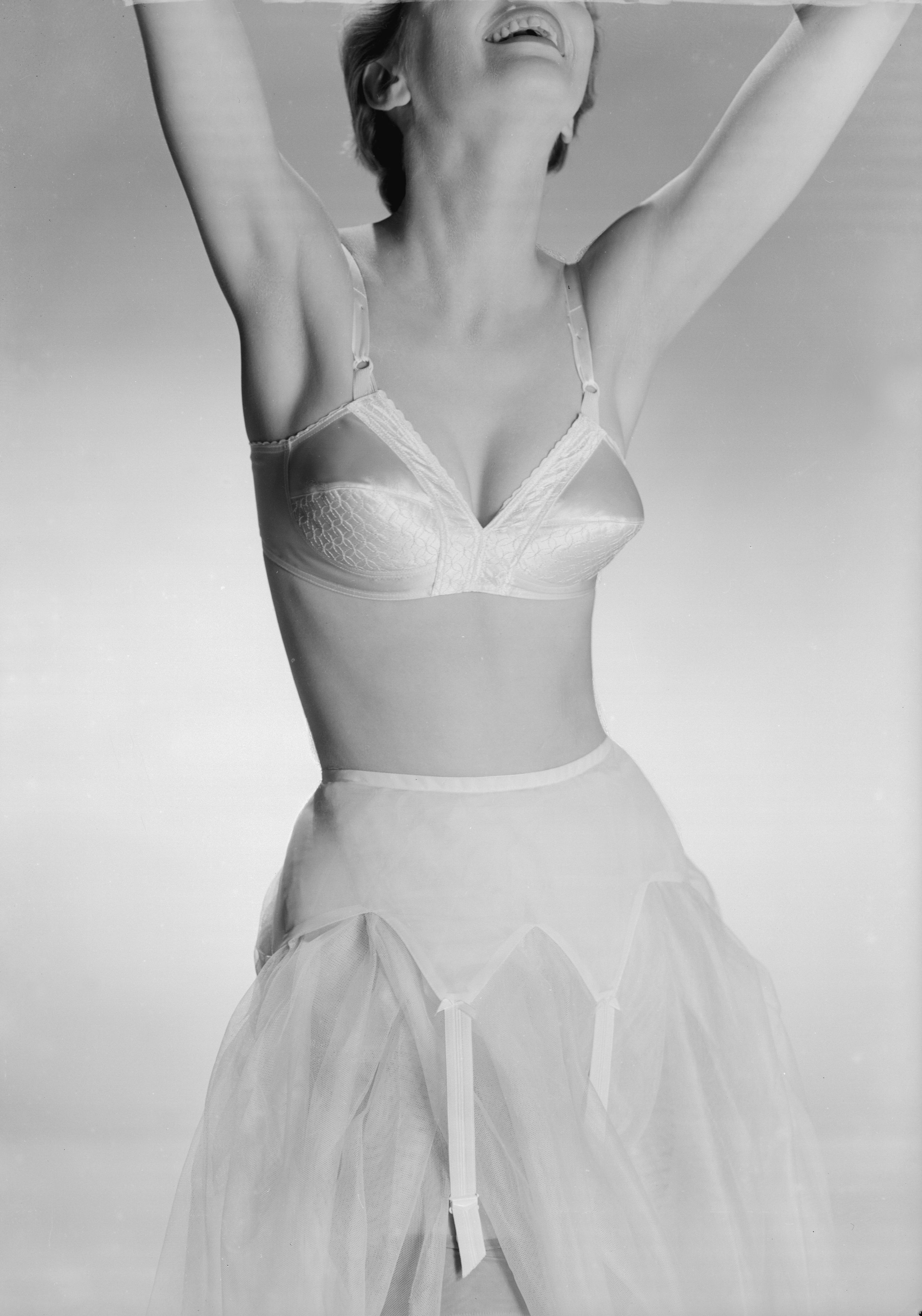 Pointy, cone bras!  Vintage bra, Bra, 1950s woman