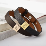 leather bracelets with names and dates on them