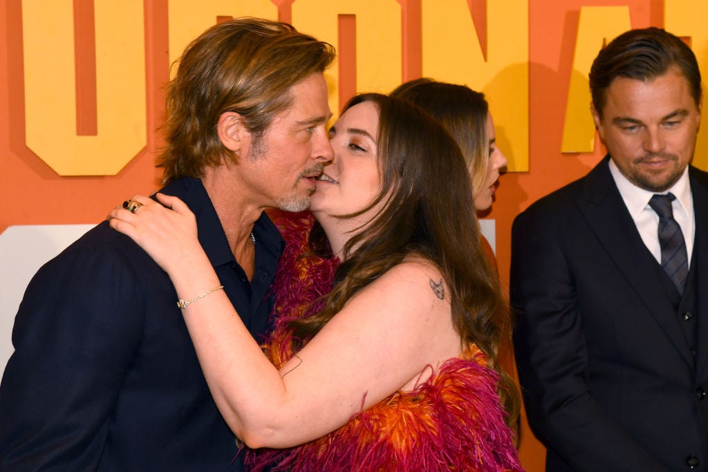 Lena Dunham Explains Viral Kiss Photo With Brad Pitt