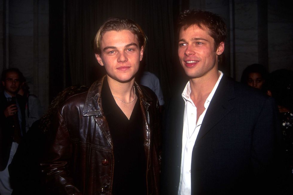 september 15 leonardo dicaprio and brad pitt at an event on september 15, 1995 photo by patrick mcmullanpatrick mcmullan via getty images