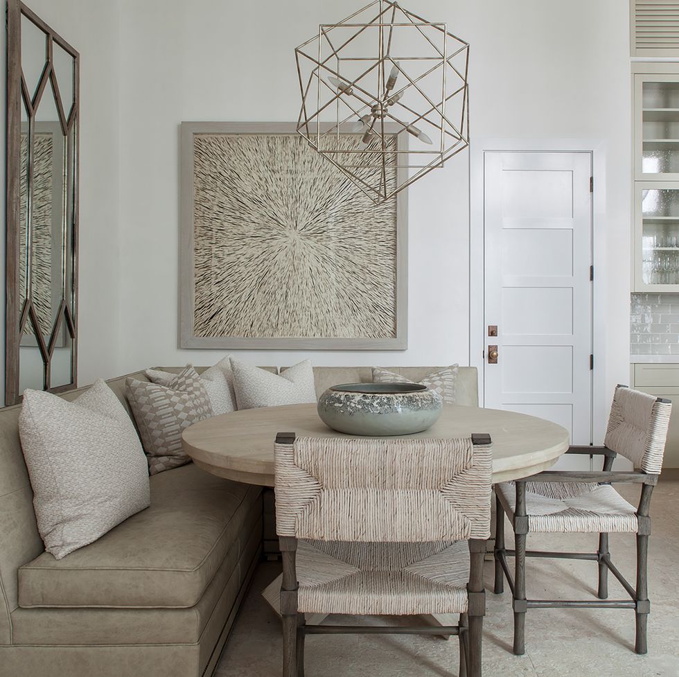 neutral open concept dining room and kitchen