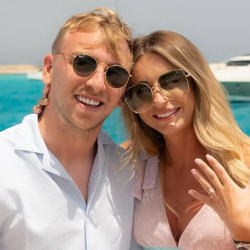 Bradley Dack, Olivia Attwood, Jarrod Bowen, and Dani Dyer a split image of bradley dack with olivia attwood, and jarrod bowen with dani dyer