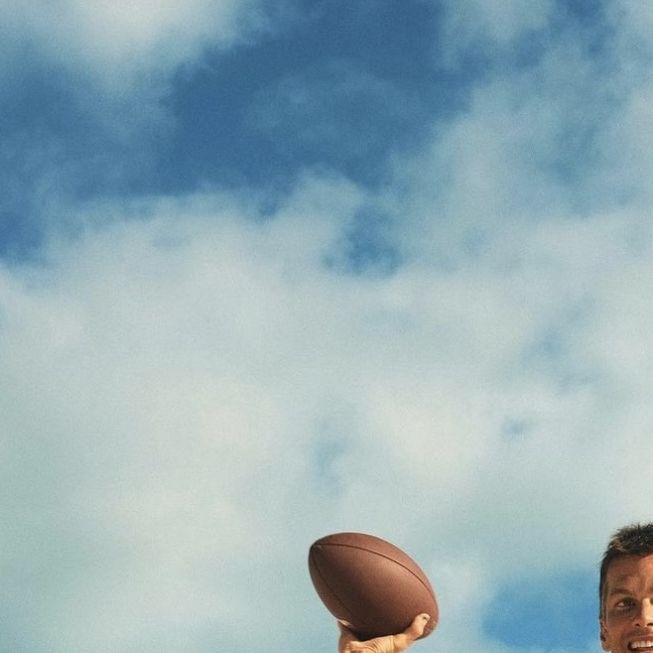 Tom Brady Looks Shredded in Shirtless Beach Football Photos