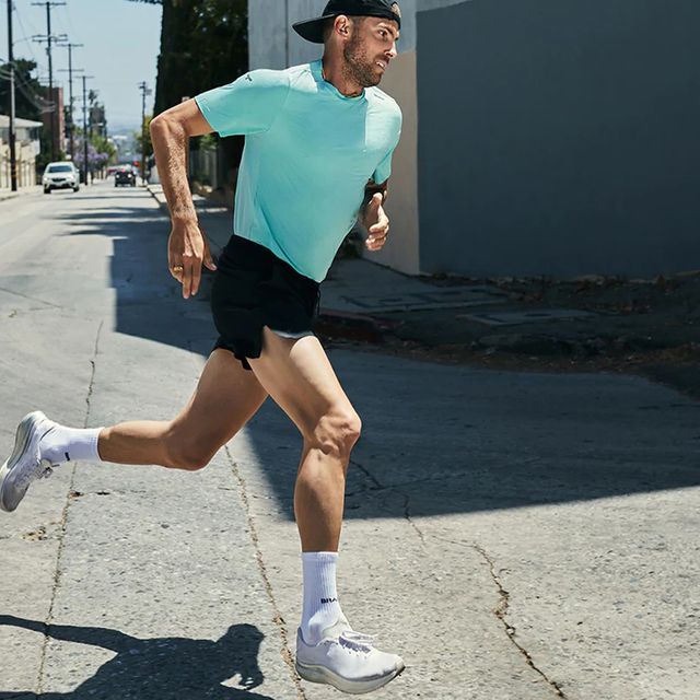 man running in brady apparel