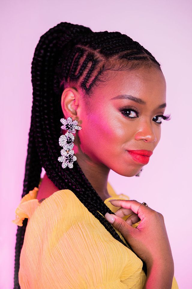 How to Create These Zig-Zag Braids with Curly Ends - Cosmo's The Braid Up
