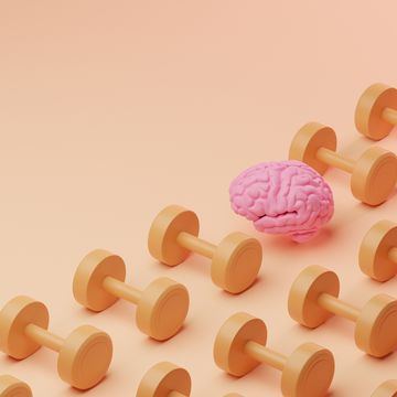 brain and weights