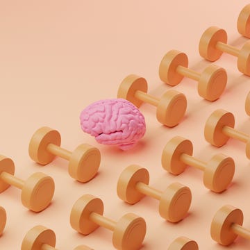 brain and weights