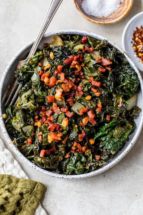 braised kale with pancetta