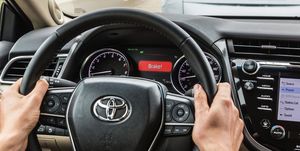 toyota's forward collision alert feature in action