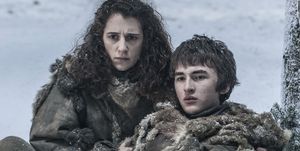 Meera Reed and Bran Stark in Game of Thrones