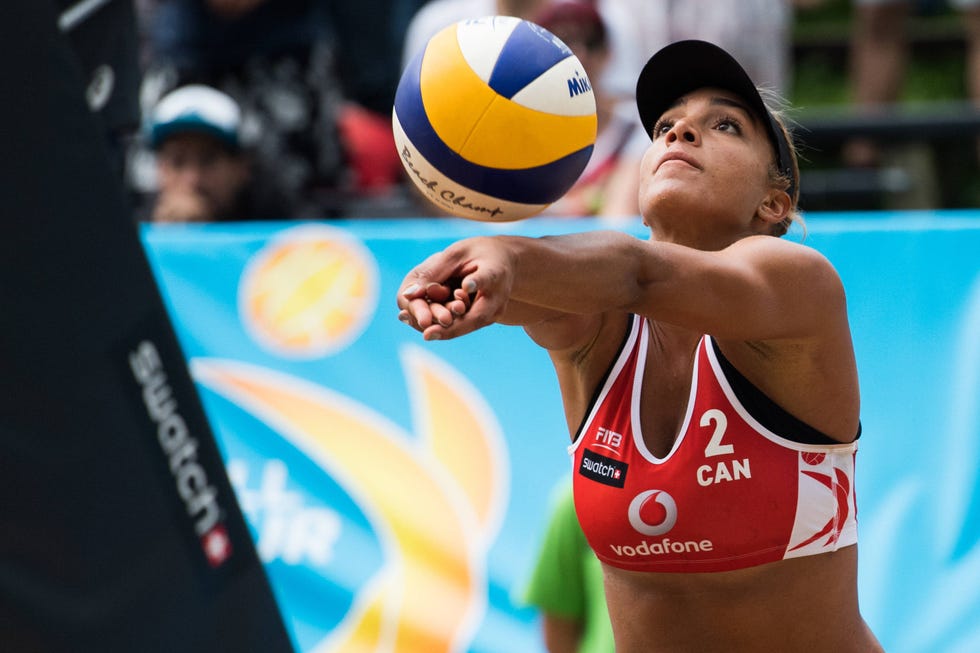 brandie wilkerson of canada during the beach volleyball world tour finals 2017 in hamburg, germany on august 25, 2017 malte christians beach volleyball major series red bull content pool si201708250344 usage for editorial use only