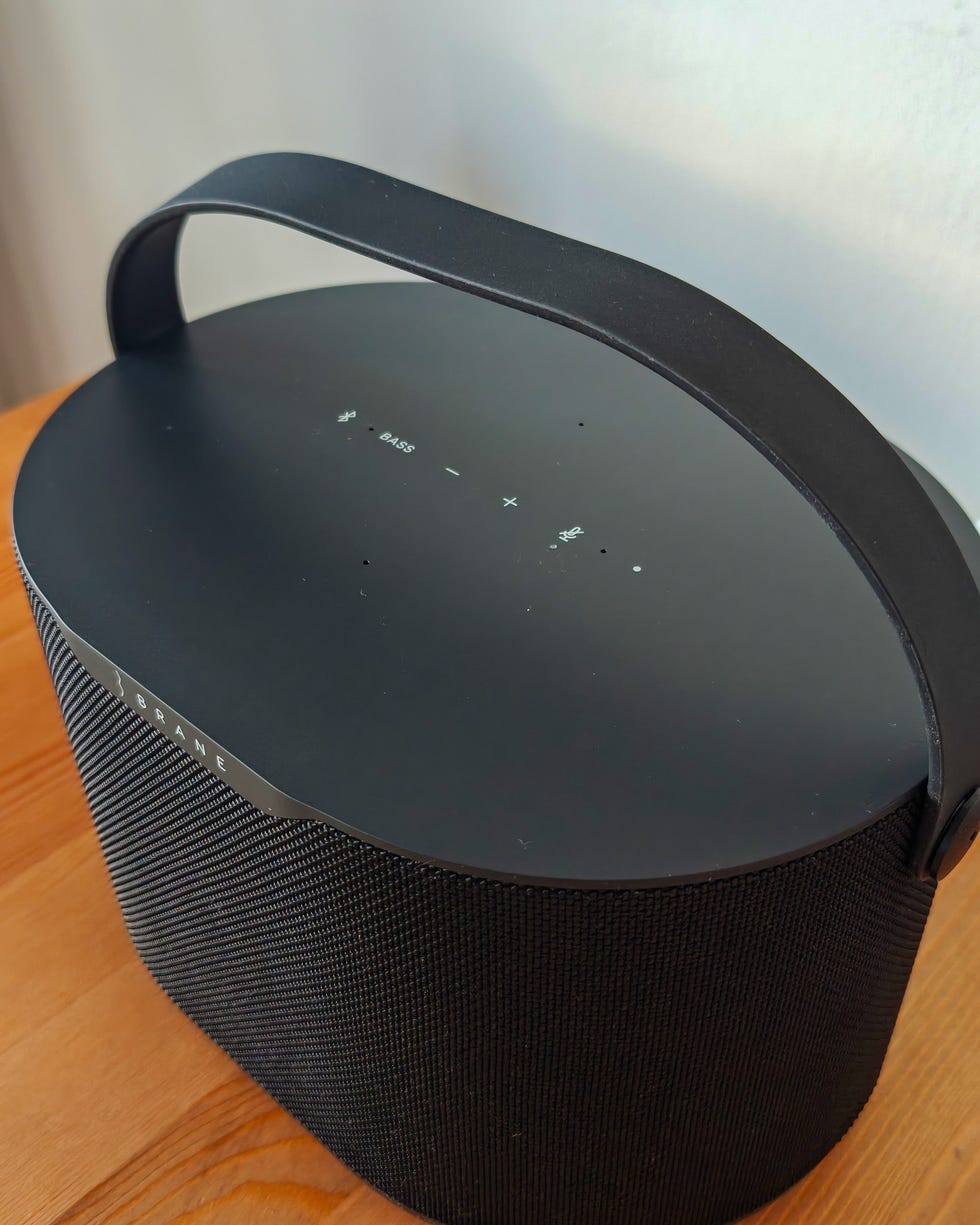 brane x speaker with control buttons and handle