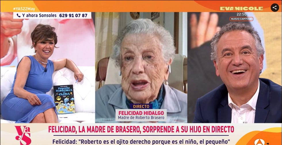 roberto brasero emociona madre y ahora sonsoles
