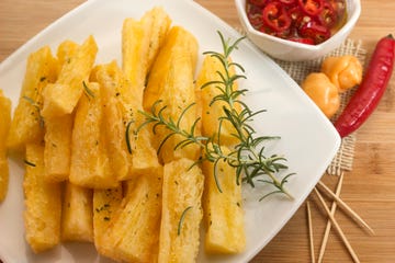 brazilian food mandioca frita deep fried cassava root