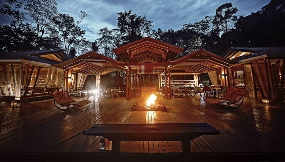 De Cristalino Lodge midden in de Amazone is alleen per boot bereikbaar