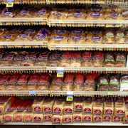 bread aisle of grocery store