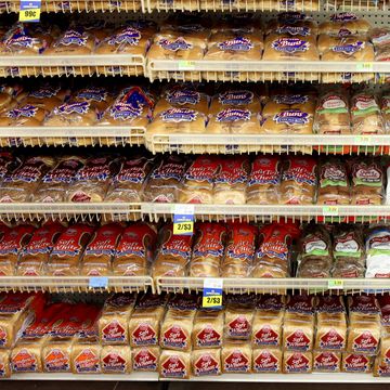 bread aisle of grocery store