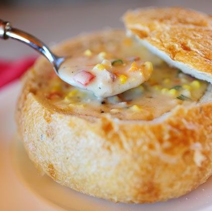 bread bowl recipes corn and cheese chowder