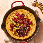 breakfast cake with roasted grapes hazelnuts