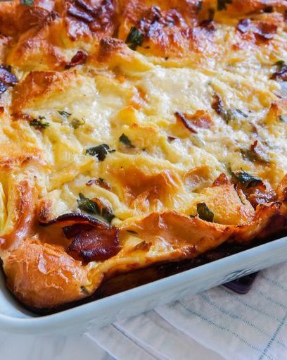 bacon and cheese strata