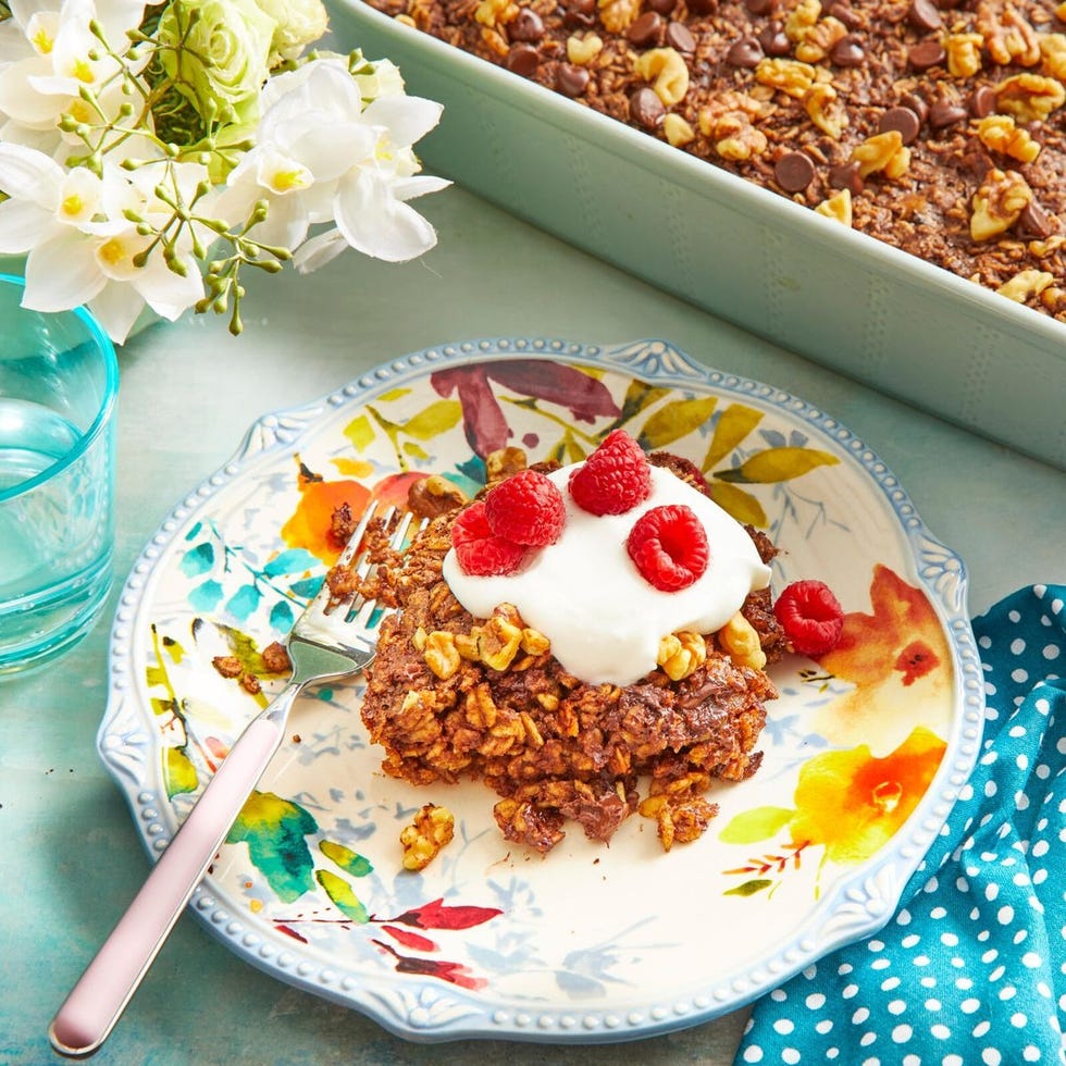 walnut brownie baked oatmeal breakfast casserole