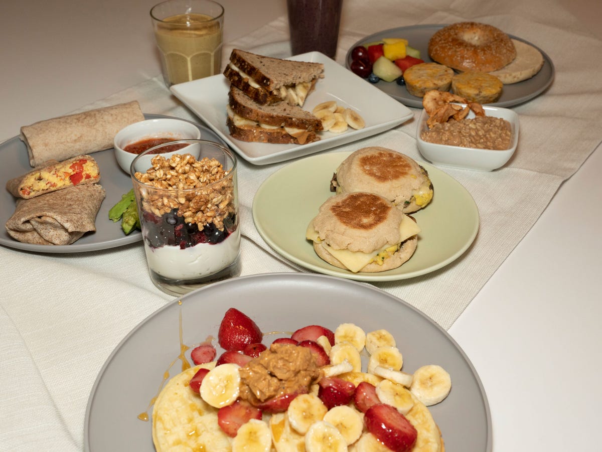 breakfast to go recipes, spread of breakfast options