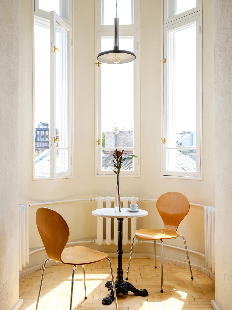 Room, Interior design, Furniture, Yellow, Property, Table, Lighting, Chair, Floor, Building, 