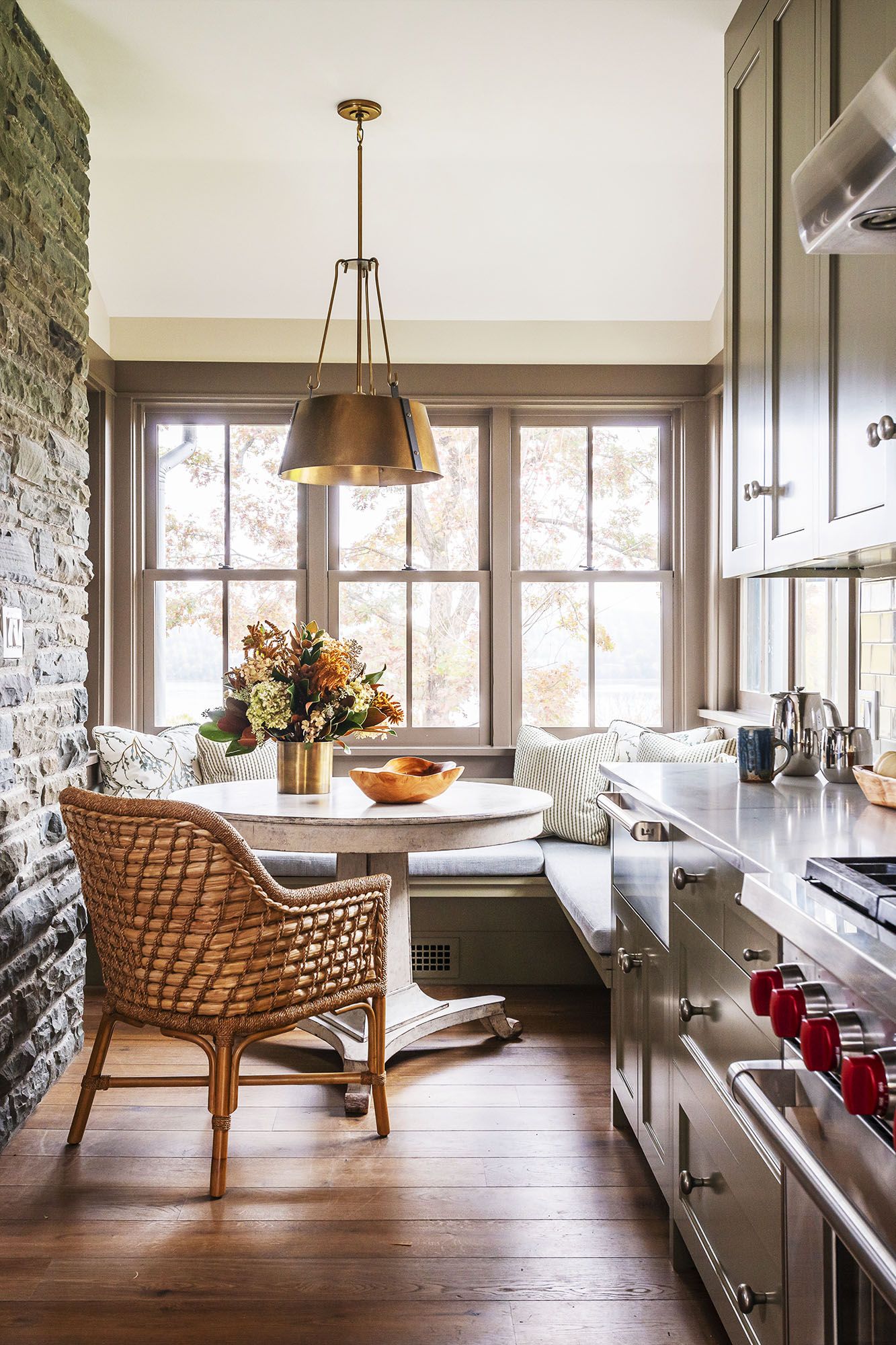 Extend your kitchen space with a cozy, multipurpose breakfast nook