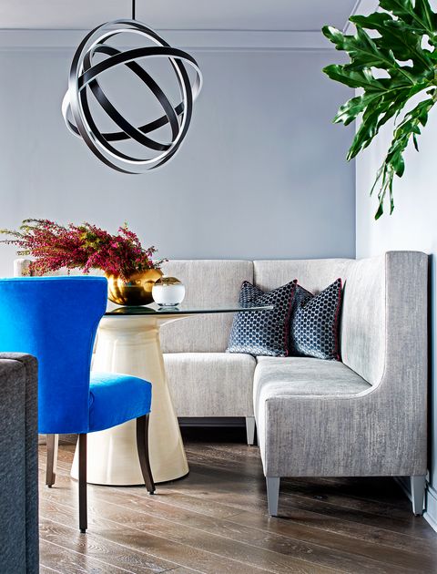 Blue, Room, Furniture, Cobalt blue, Wall, Interior design, Floor, Table, Living room, Design, 