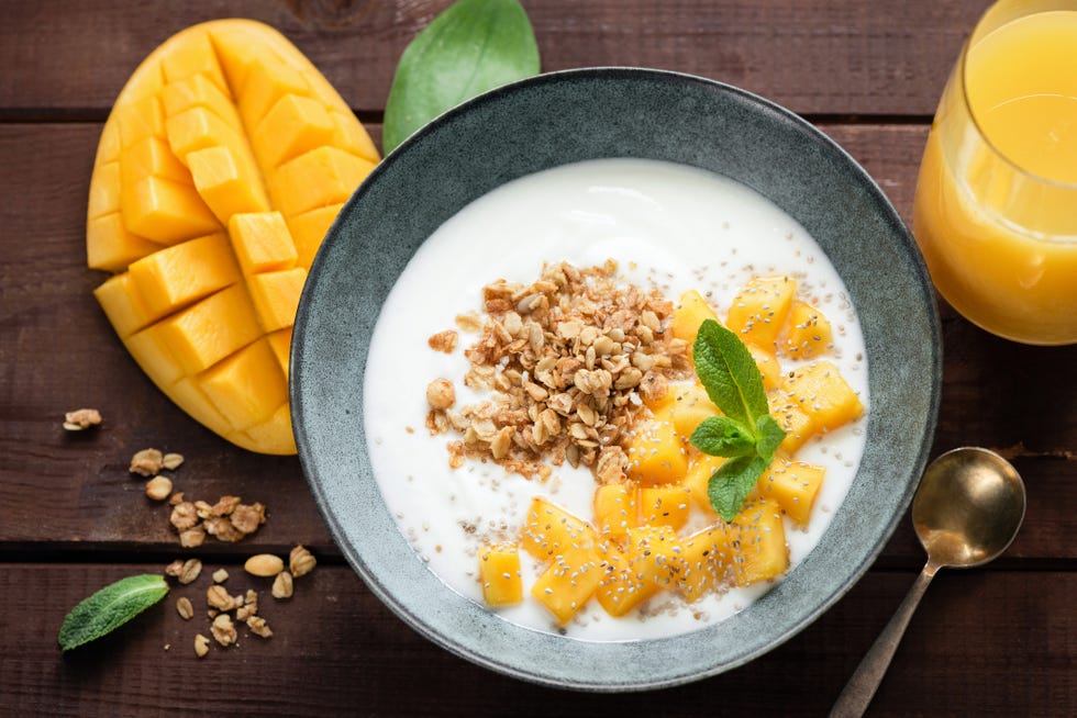 Breakfast Yogurt Bowl With Mango And Granola