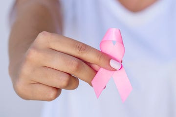 breast cancer awareness quotes, breast cancer symbol pink ribbon in tender female hands