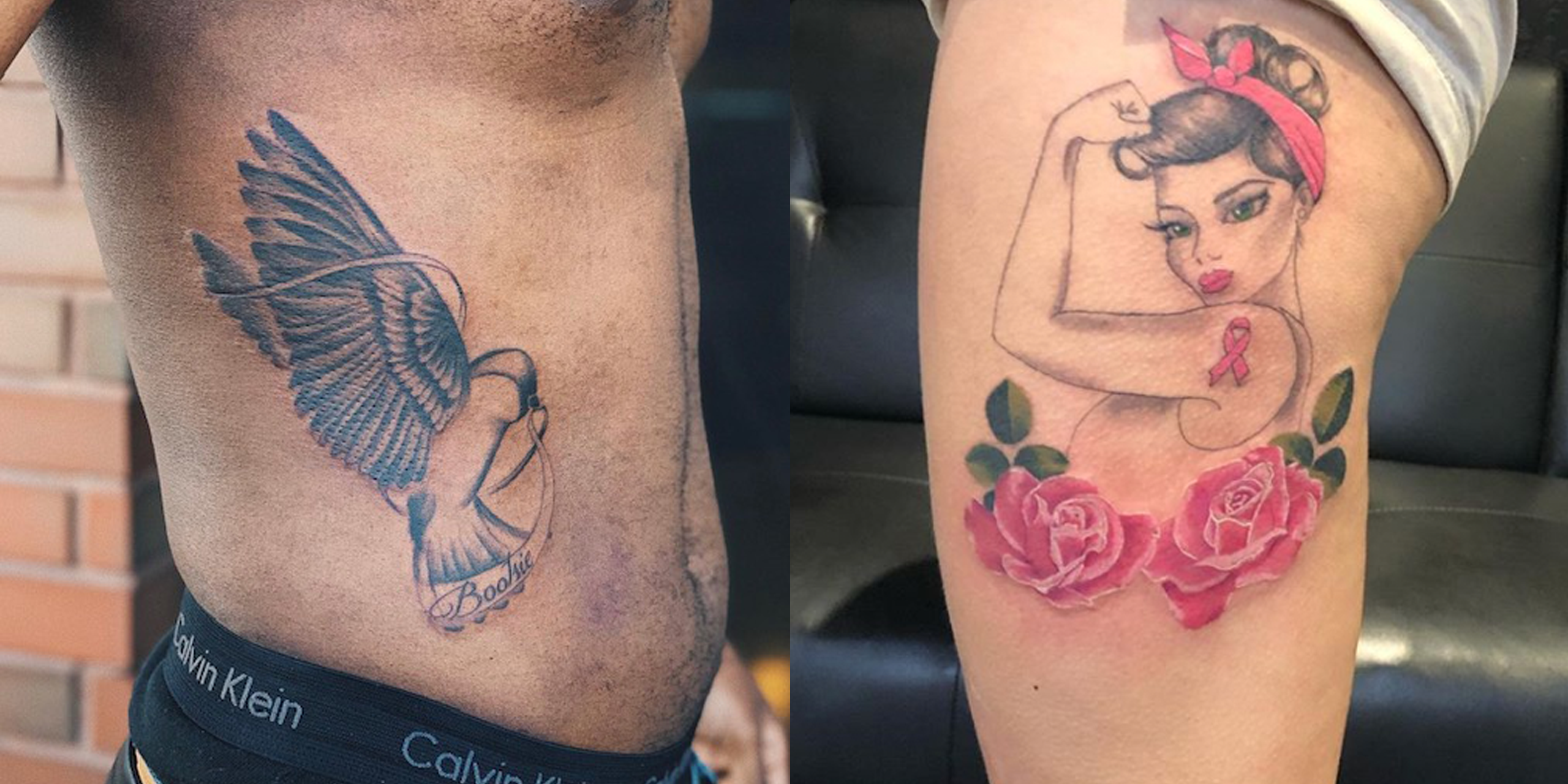 Swirl Pink Awareness Ribbon Tattoo – Tattoo for a week