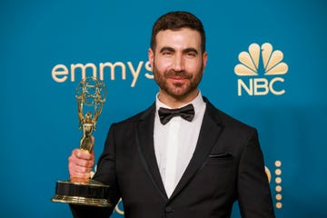 brett goldstein with his emmy award