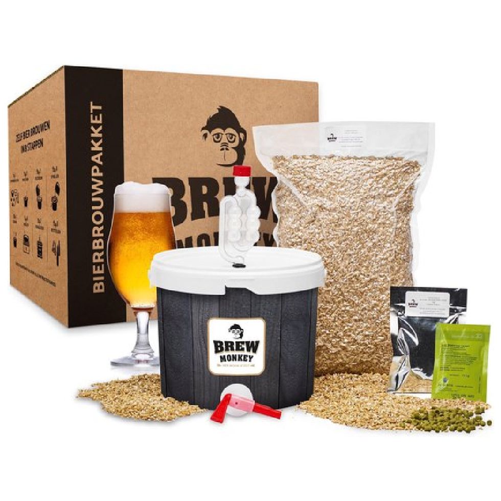 brew monkey bierbrouwpakket   basis blond bier   zelf bier brouwen   bier brouwen startpakket   origineel cadeau   kerstcadeau