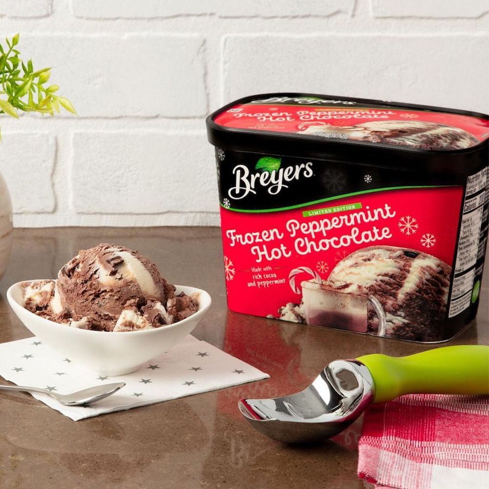 breyers frozen peppermint hot chocolate frozen dairy frozen ice cream