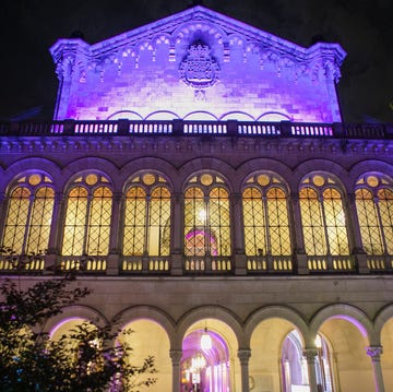 Landmark, Architecture, Purple, Light, Lighting, Night, Building, Sky, Arch, Facade, 