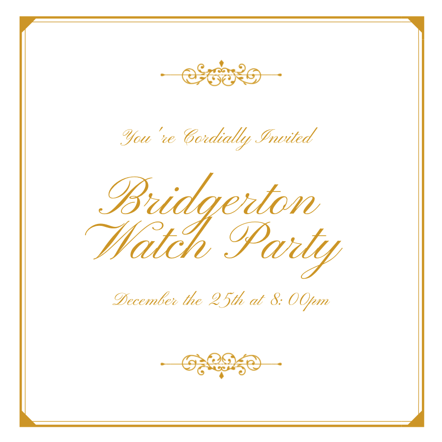bridgerton invitation