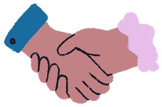illustration of two hand shaking
