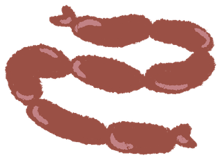 illustration of a link of sausages