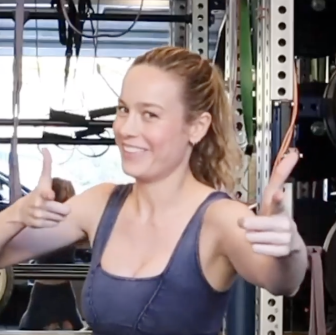 Barstool Sports on X: The Lovely Brie Larson is Back At It Again With  Another Fantastic Workout Video    / X