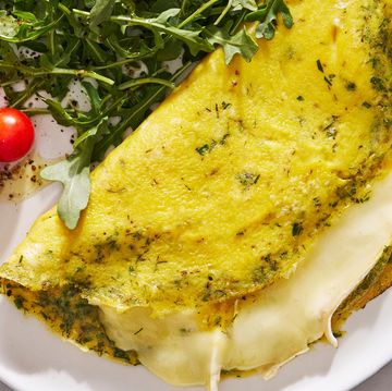 brie omelet with fresh herbs