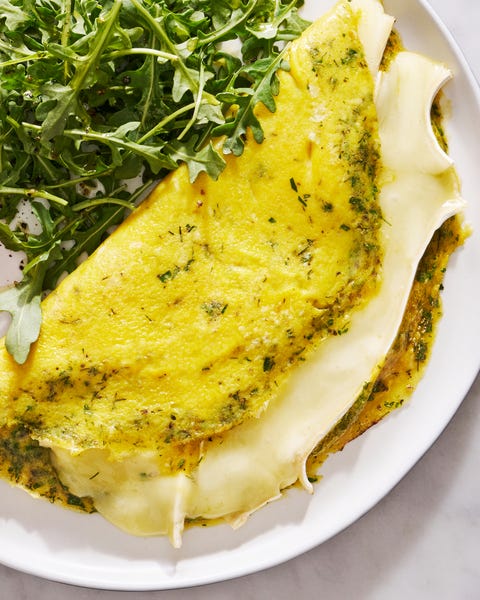 Brie Omelet brie omelet with fresh herbs