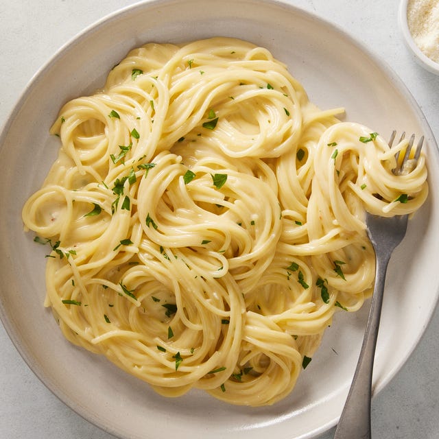 Brie Spaghetti spaghetti made with an entire wheel of brie