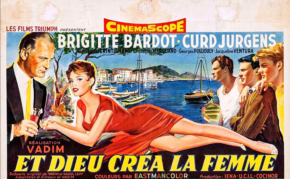 Brigitte Bardot film piace a troppi et dieu crea la femme Saint Tropez Roger Vadim