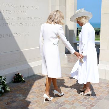 king charles iii and queen camilla attend the uk d day80 national commemorative event in normandy