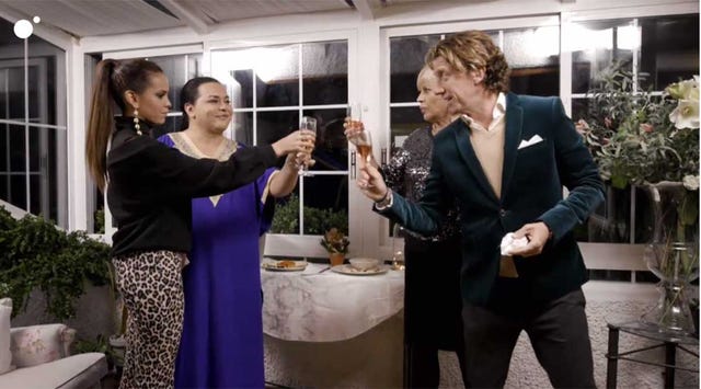 Gloria Camila, Falete, Bárbara Rey y Colate en 'Ven a cenar conmigo: Gourmet Edition'