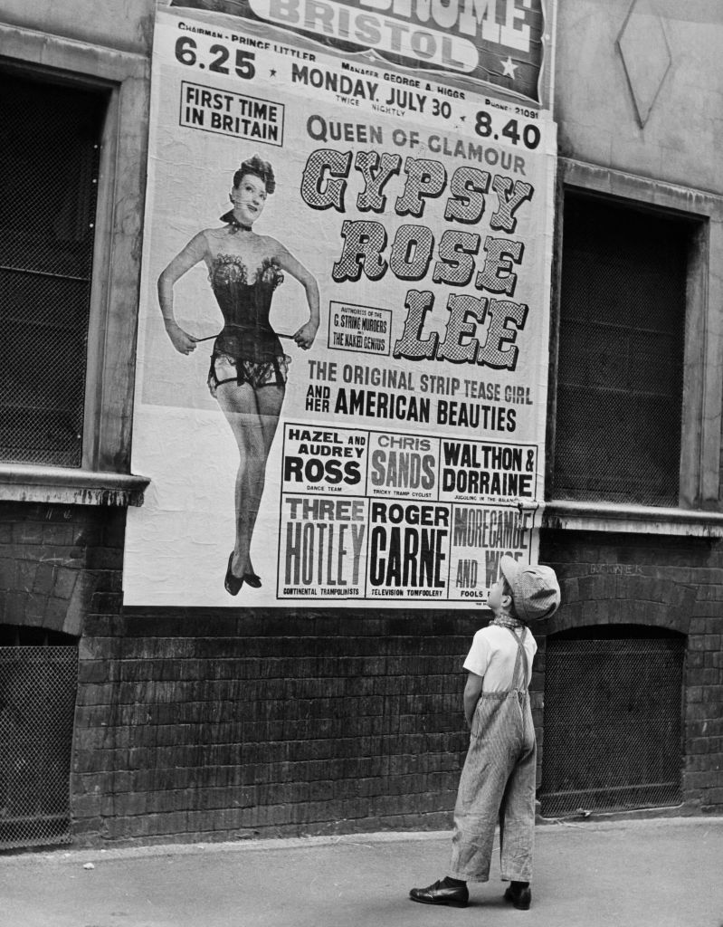 bristol gypsy rose lee, american beauty in england on the fifties