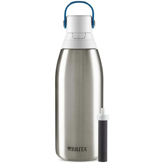 Brita Premium Leak Proof Filtered Water Bottle, Clear, 26 oz