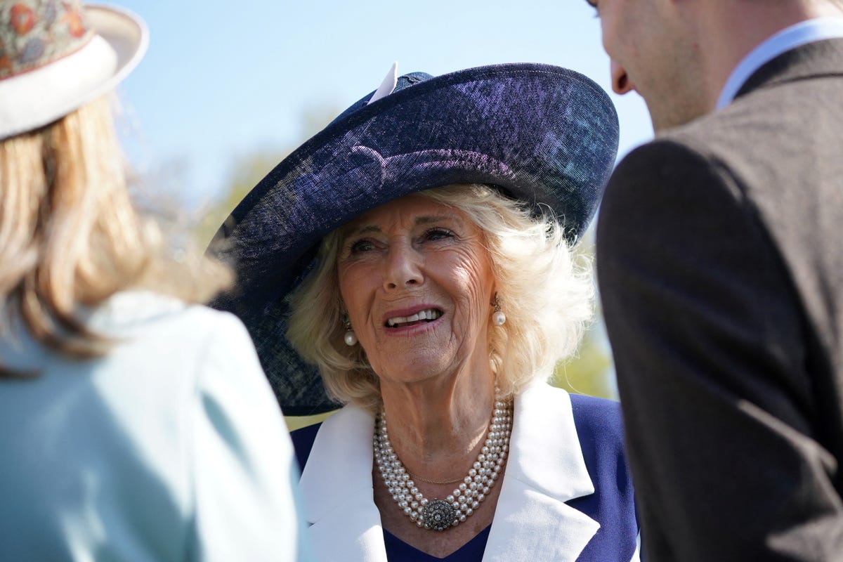 queen consort garden party royal blue