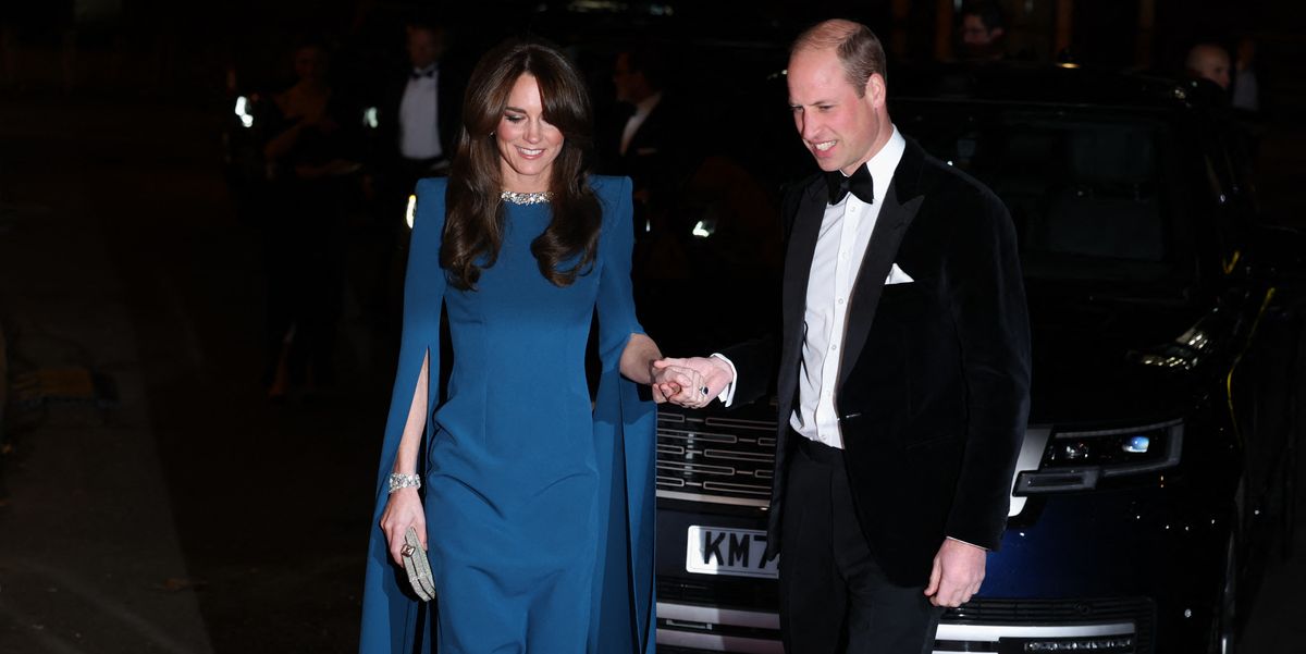 The Princess of Wales attends the Royal Variety Performance in a sleek Safiyaa gown